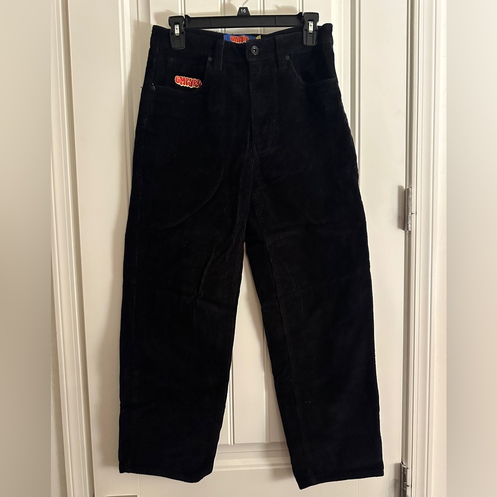 Empyre Black Corduroy Ultra Loose Skater Pants.